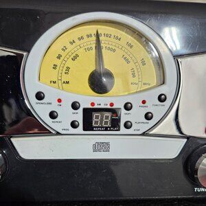 Electro Brand 9274GB Retro Style Turntable CD Radio Home Stereo System